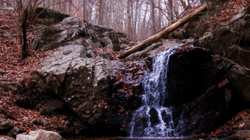 Waterfall, Rock, Stream Wallpapers Download