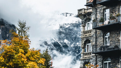 building, Mountain, Trees, Wallpapers Free Download
