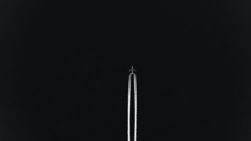 Airplane, Track, Night, Sky, Takeoff Wallpapers Free Download