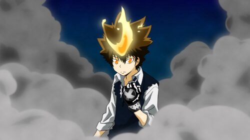Anime Boy, Anger, Fire, Cloud Wallpapers Free Download