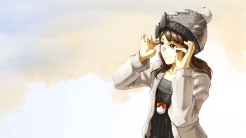Anime Girl, Brunette, Glasses HD Wallpapers (1)