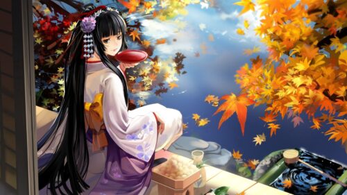 Anime, Girl, Geisha, Kimono Wallpapers Free Download