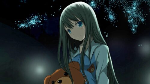 Anime, Girl, Toy, Bear, Night Wallpapers Free Download