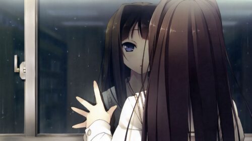Anime, Girl, Window, Reflection, Drop, Rain Wallpapers Free Download