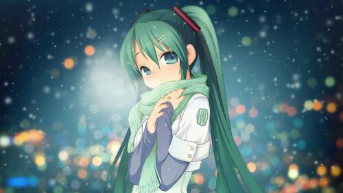Anime, Girl, Young, Scarf, Cold, Warmth Wallpapers Free Download