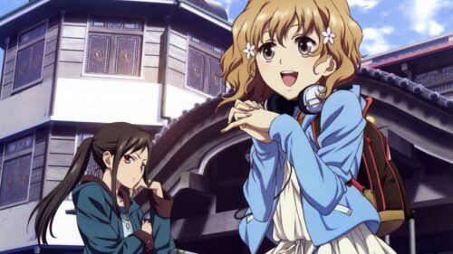 Anime, Girls, Street, Happy, Smile Wallpapers Free Download