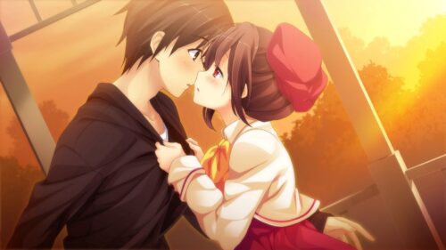 Art, Girl, Boy, Couple, Kiss, Sunset HD Wallpapers Free Download