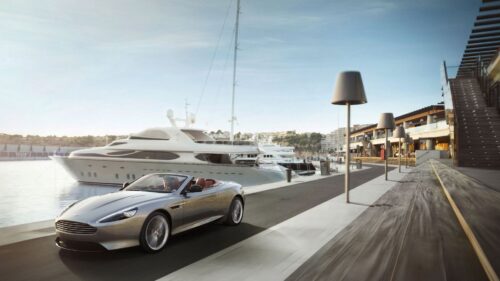 Aston, Martin, Convertible, Dock, Boat, Movement HD Wallpapers Free Download