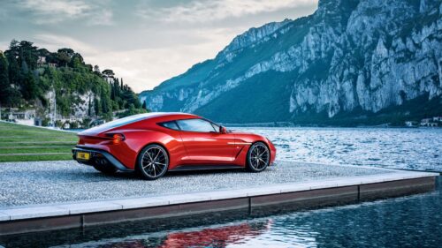 Aston Martin Vanquish, Red Side, View HD Wallpapers Free Download