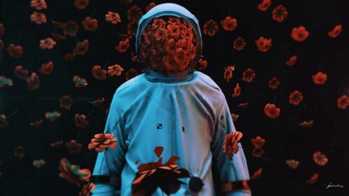 Astronaut, Flowers, Spacesuit HD Wallpapers Free Download