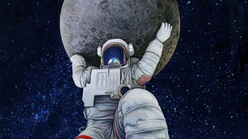 Astronaut, Giant, Art HD Wallpapers Free Download