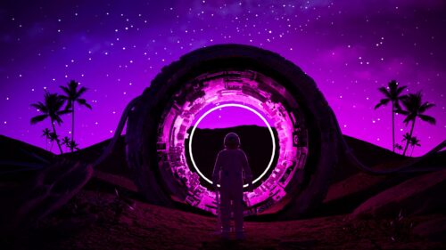 Astronaut, Ring, Neon HD Wallpapers Free Download