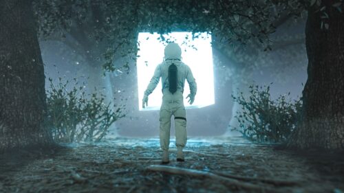 Astronaut, Silhouette, Glow HD Wallpapers Free Download