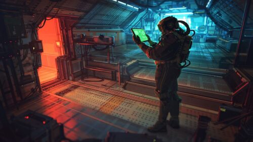 Astronaut, Tablet, Space, Station HD Wallpapers Free Download