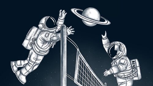 Astronauts, Volleyball, Planet HD Wallpapers Free Download