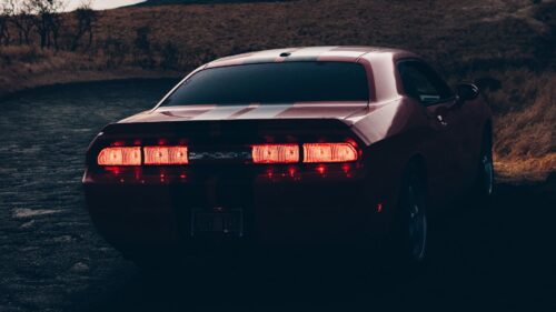 Auto Rear, View, Lights, Evening HD Wallpapers Free Download