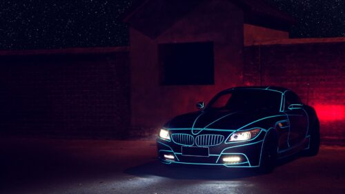 BMW Z4, Front, View, Night