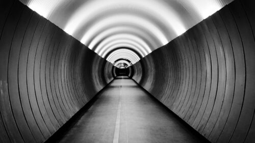 BW Tunnel, Marking Free Wallpapers