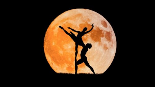 Ballet, Moon, Silhouette HD Wallpapers Free Download