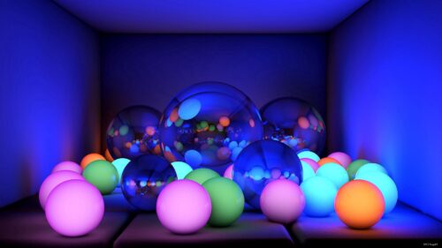 Balls, Size, Neon, Glow HD Wallpapers Free Download