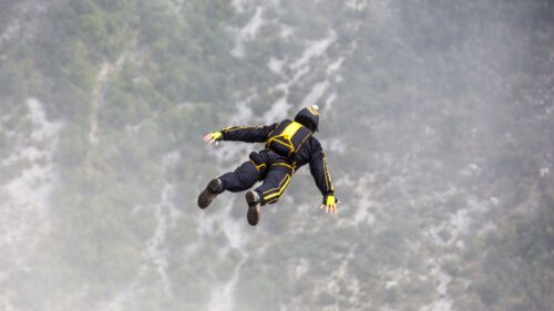 Base, Jumping, Sky, Parasailing Desktop Wallpapers Free Download