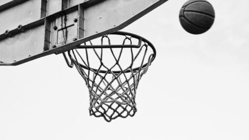 Basketball, Net, Ring, Bw Desktop Wallpapers Free Download