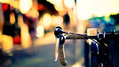 Bike, Wheel, Glare, Blurring Desktop Wallpapers Free Download
