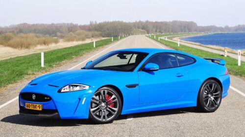 Blue, Jaguar, Road, Grass Desktop Wallpapers Free Download