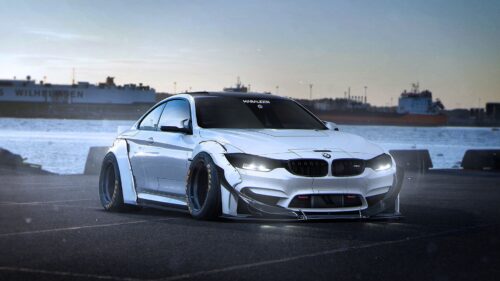 Bmw M4, Marauder, Tuning, White, Side, View Free Wallpapers Download