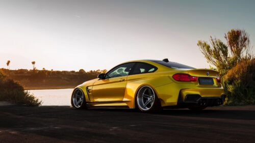 Bmw M4, Vorsteiner, Gtrs4, Golden Free Wallpapers Download