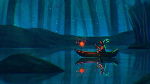 Boat, Night, Art Wallpapers Free Download