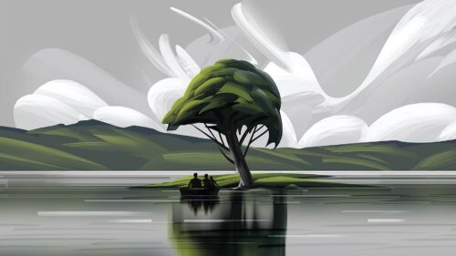 Boat, Silhouettes, Art Wallpapers Free Download