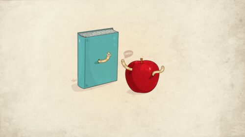 Book, Minimalism, Worms, Apple HD Wallpapers Download