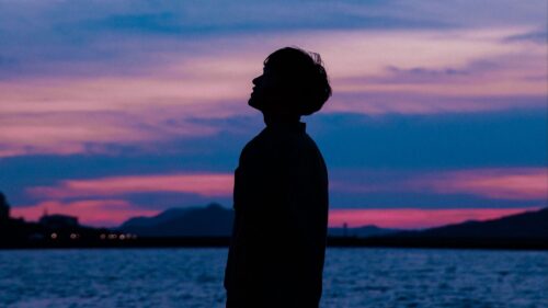 Boy, Silhouette, Sunset, Sky HD Wallpapers Download