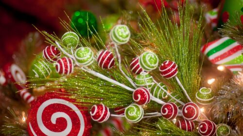 Branch, Decorative, Toys, Glitter, New, Year, Holiday HD Wallpapers Download