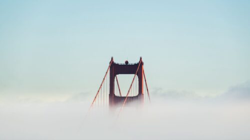 Bridge, Clouds, Minimalism HD Wallpapers Download