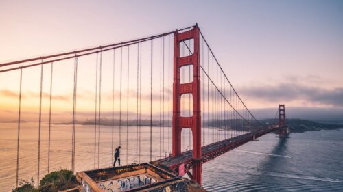 Bridge, Man, Architecture HD Wallpapers Download