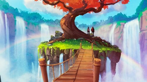 Bridge, Tree, Waterfall HD Wallpapers Download