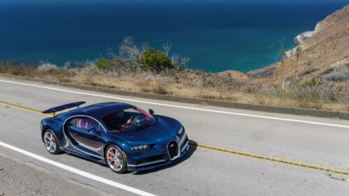 Bugatti Chiron, Blue, Side, View HD Wallpapers Download