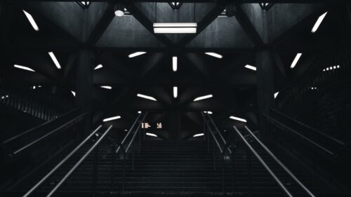 Building, Staircase, Dark Free Wallpapers
