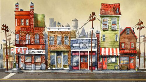 Buildings, Art, Street Free Wallpapers