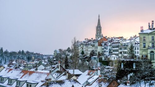 Buildings, Roofs, Winter, Snow Free Wallpapers