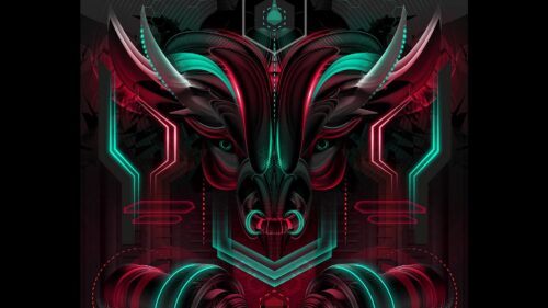Bull, Neon, Scheme Free Wallpapers