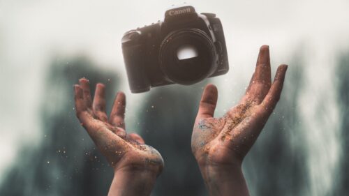 Canon Camera, Hands, Levitation Wallpapers Download