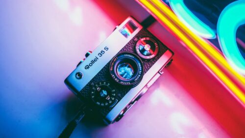 Pollei Camera, Neon, Retro Wallpapers Download