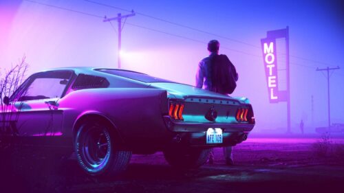 Car, Neon, Man HD Wallpapers Download