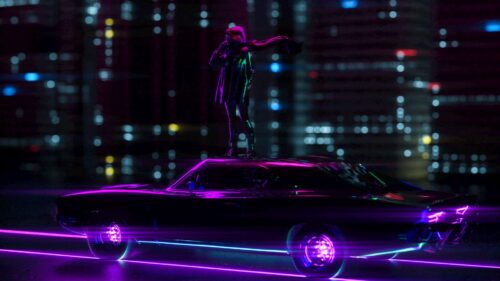 Car, Neon, Movement HD Wallpapers Download (3)