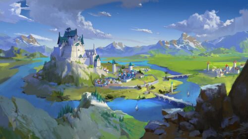 Castle, Architecture, Paints Wallpapers Free Download