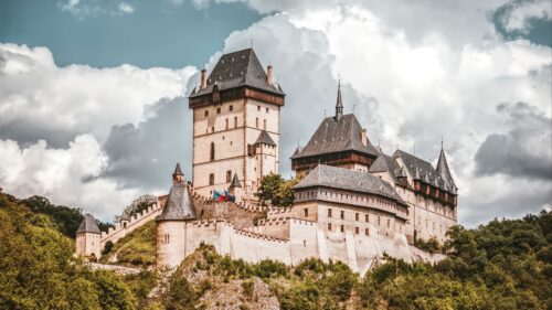 Castle, Cliff, Hill Wallpapers Free Download