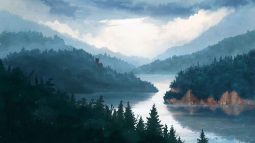 Castle, Forest, Fog Wallpapers Free Download